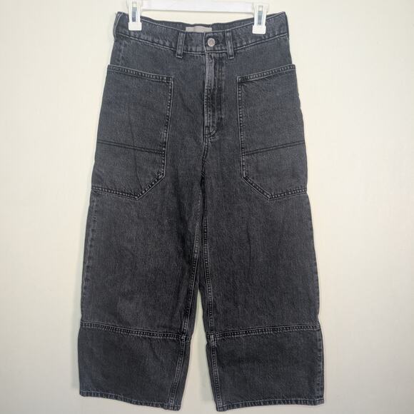 Everlane The Way-High Gardener Cropped Jean in Washed Black, Size 27 - Picture 4 of 10